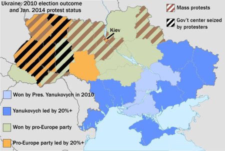 ukraine protests map